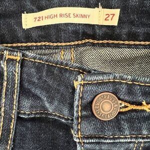 Levi's Women’s Skinny Jeans - Deep Indigo 721 High Rise Skinny Jeans